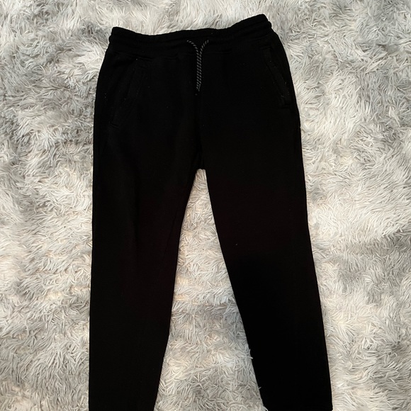WT02 Men’s Fleece Sweatpants Joggers Size Medium Black - Picture 1 of 2